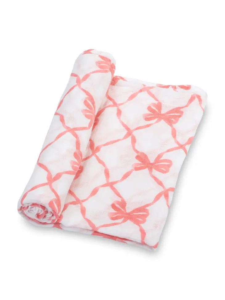 Beautiful Bows Baby Swaddle Blanket