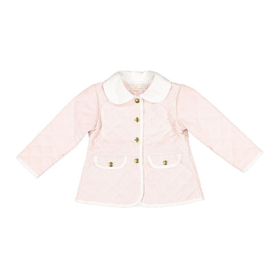 Horse Riding Quilted Cord Pink Jacket