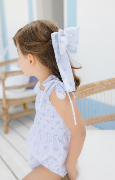 Exclusive Blue Bows Smocked Swimsuit