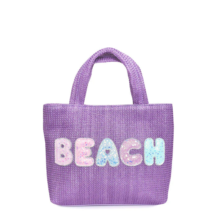 Beach Straw Tote - Orchid