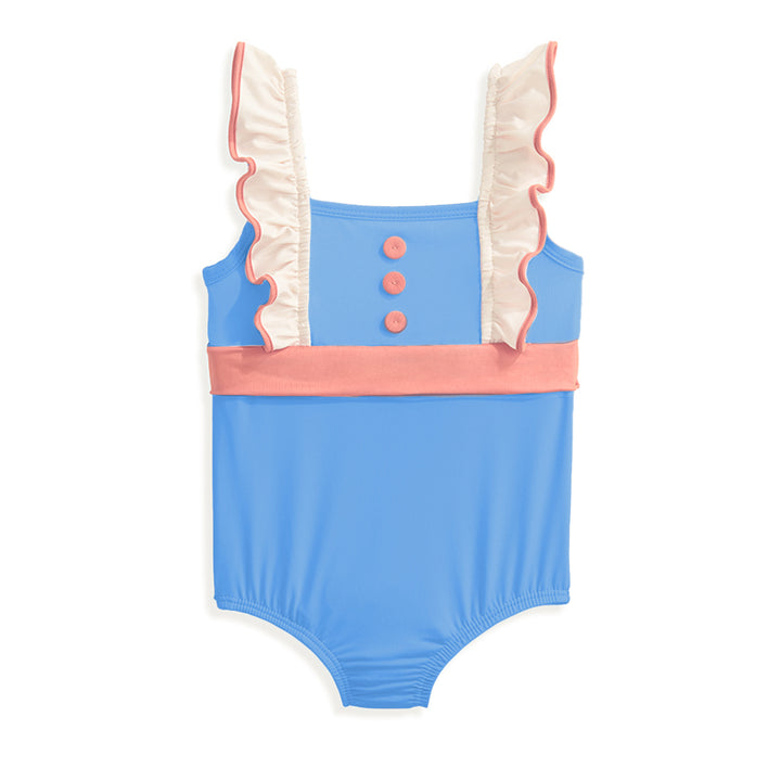 Penelope Bathing Suit Blue and Rose