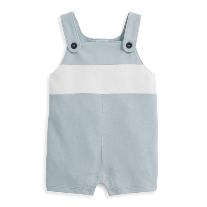Moody Blue with Ivory Pique Jersey Shortall