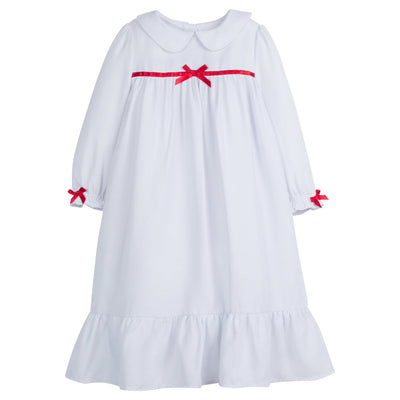 Classic Nightgown White with Red Bow