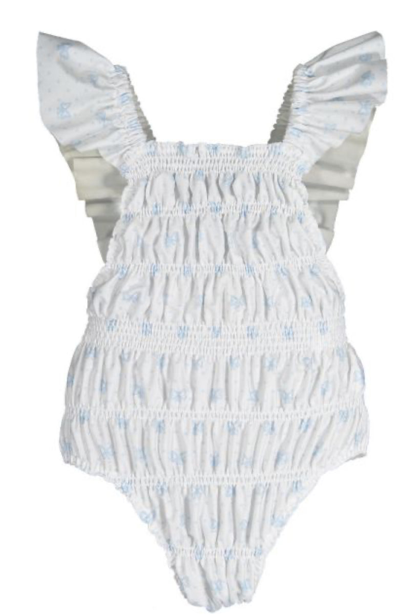 Exclusive Blue Bows Frilled Swimsuit