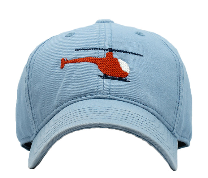 Helicopter on Faded Chambray Hat