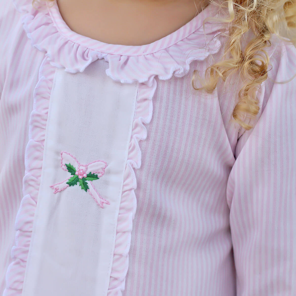 Pink Stripe Bow & Holly Gown