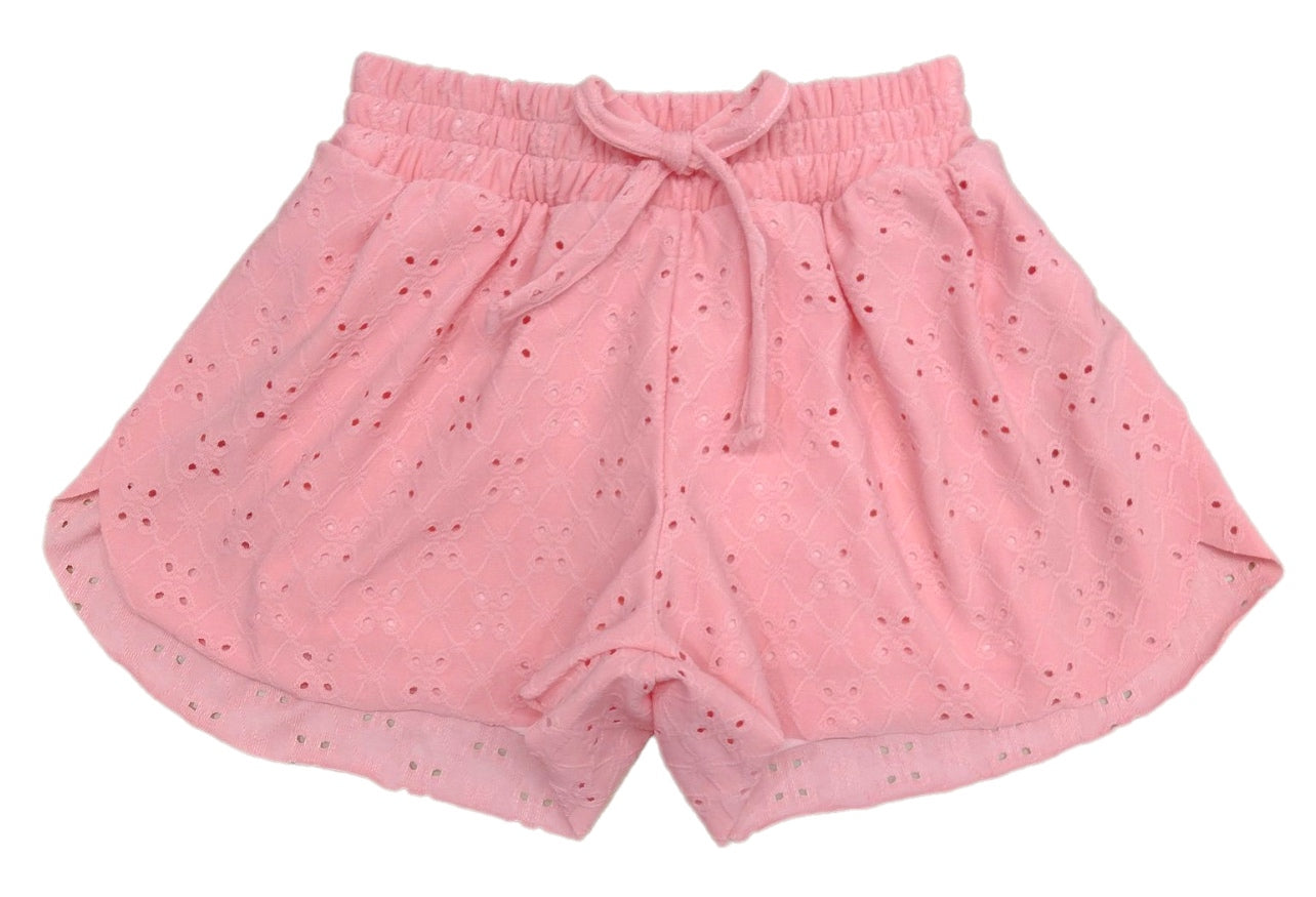Eyelet Butterfly Short Pink