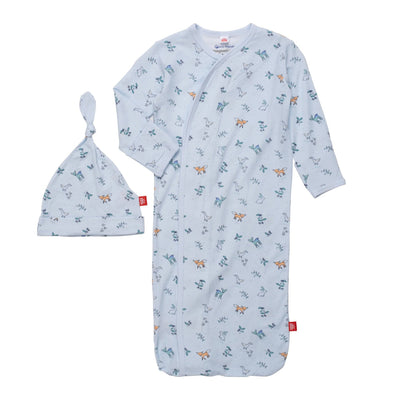 Woodsy Tale Boy Gown and Hat Set