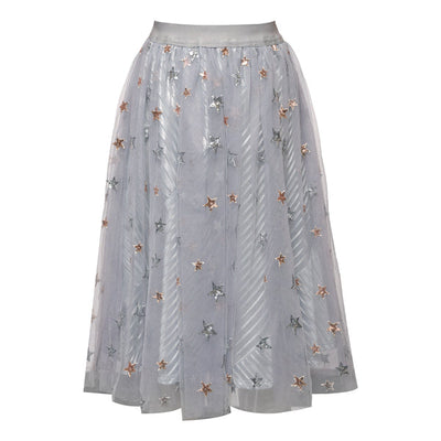 Long Tulle Skirt w/ Sequins Stars