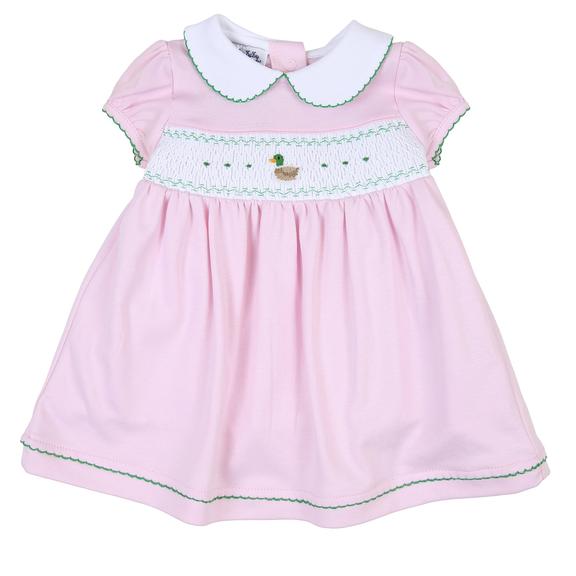 Tiny Mallard Smocked Collared s/s Toddler Dress