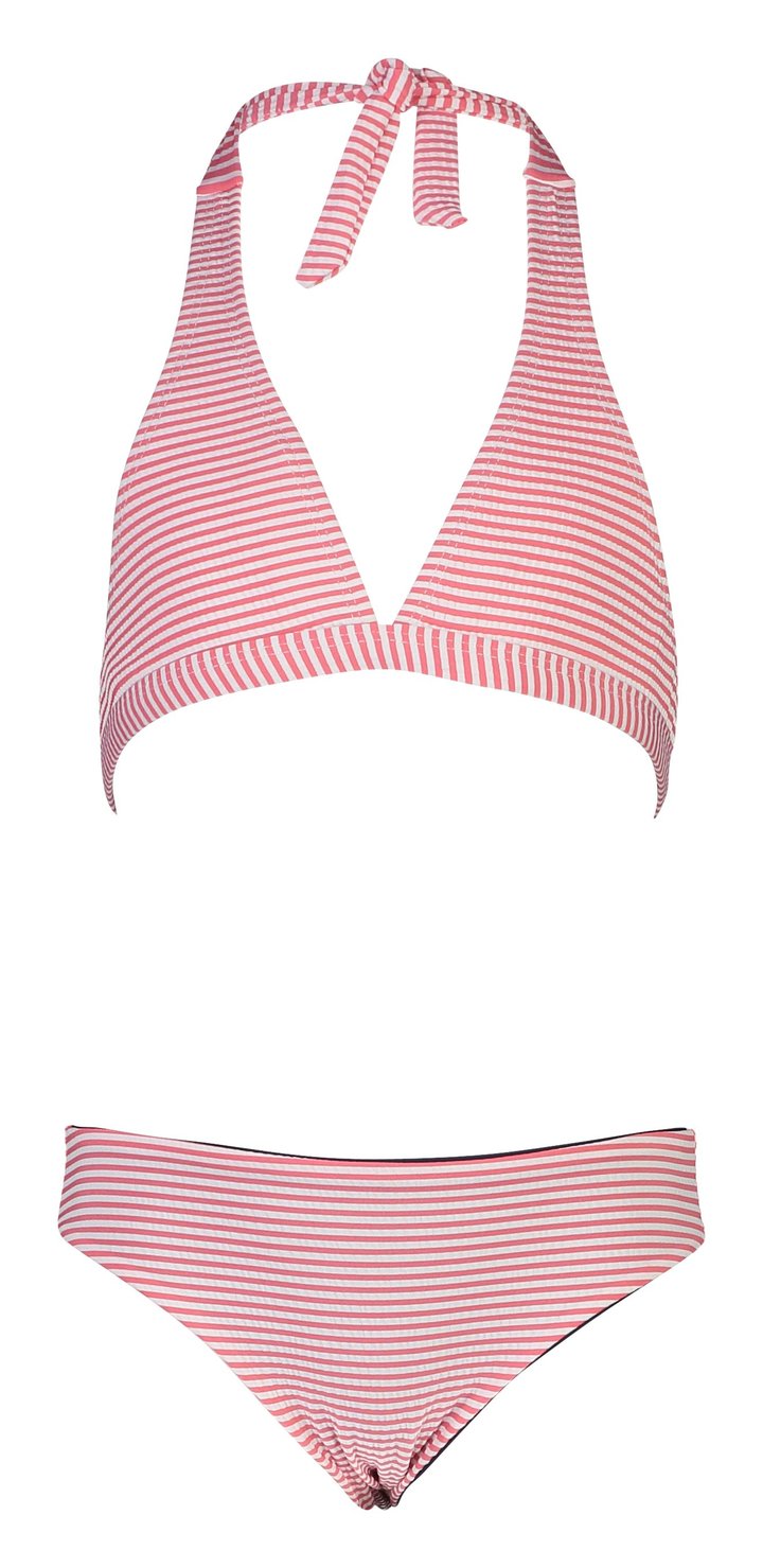Red & White Stripe Classic Bikini