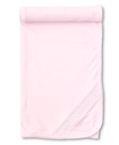Kissy Blanket with Hand Smocking - Pink