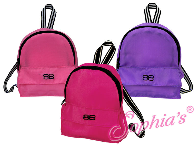 Nylon Backpack for 18" Doll - Purple