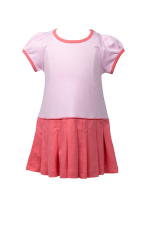 Colorblock Tennis Dress - Pink/Flamingo