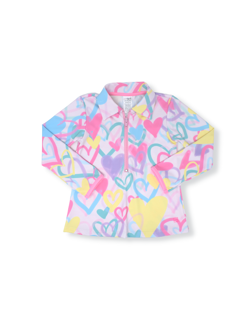 Heather Half Zip - Heart – The Sugarplum Tree