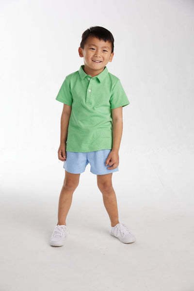 Short Sleeve Solid Polo - Green