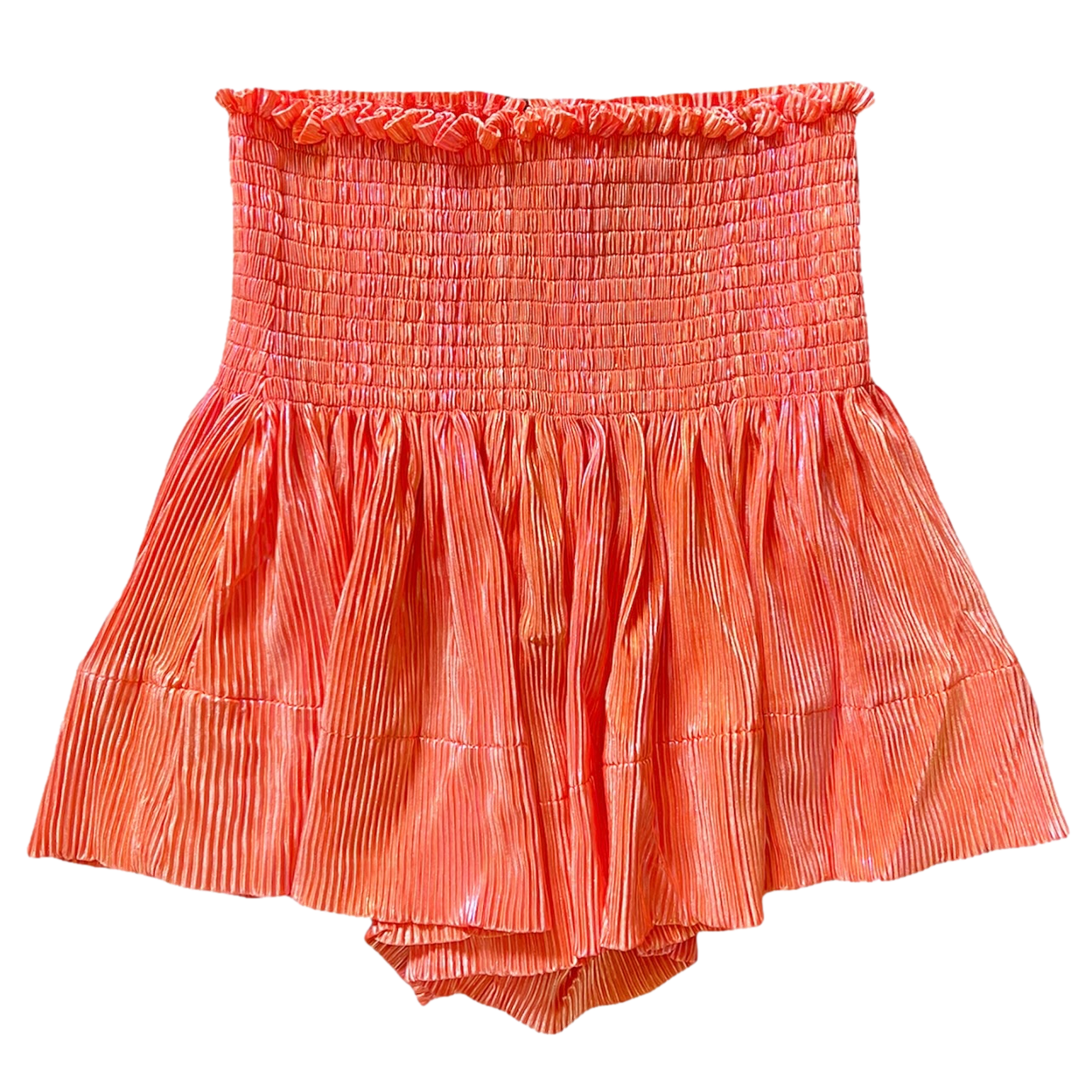 Swing Shorts - Tangerine Pleat