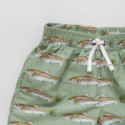 Olive Rainbow Trout - Baby and Boys Swim Trunks