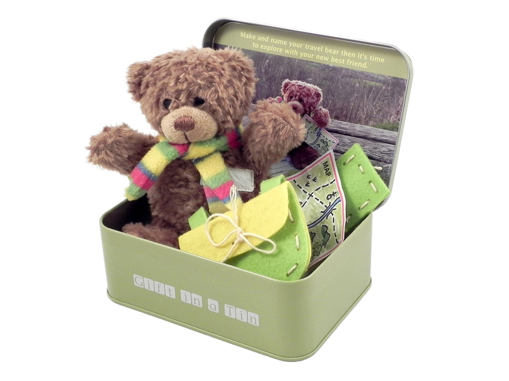 teddy bear in a tin