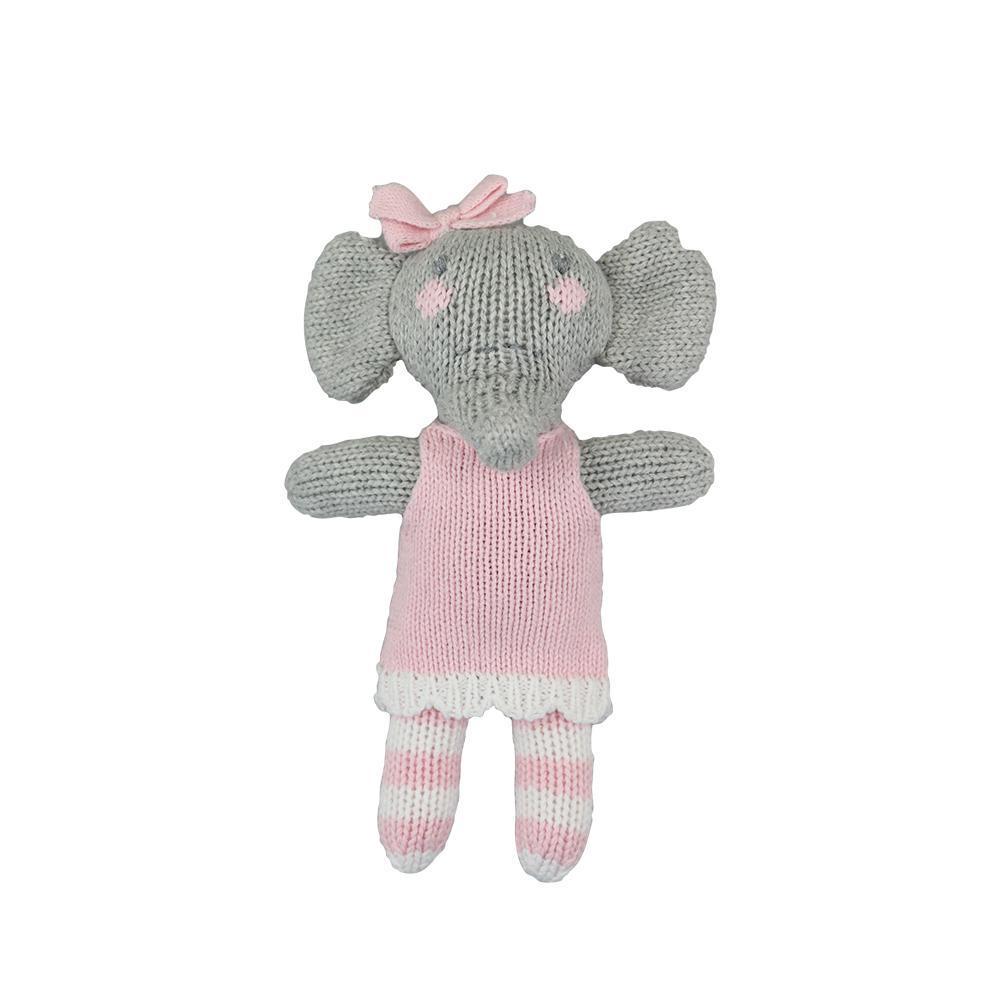 7" Crochet Pink Elephant Rattle