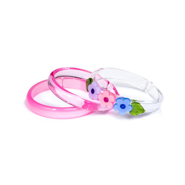 Flowers Pink Purple Blue Bracelet