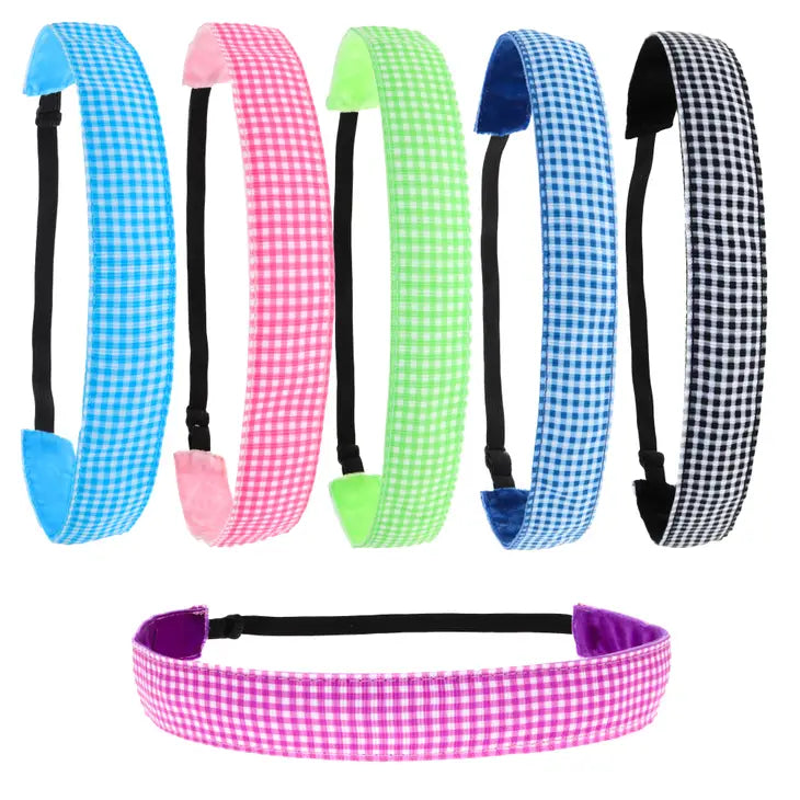 Gingham Headbands For Girls
