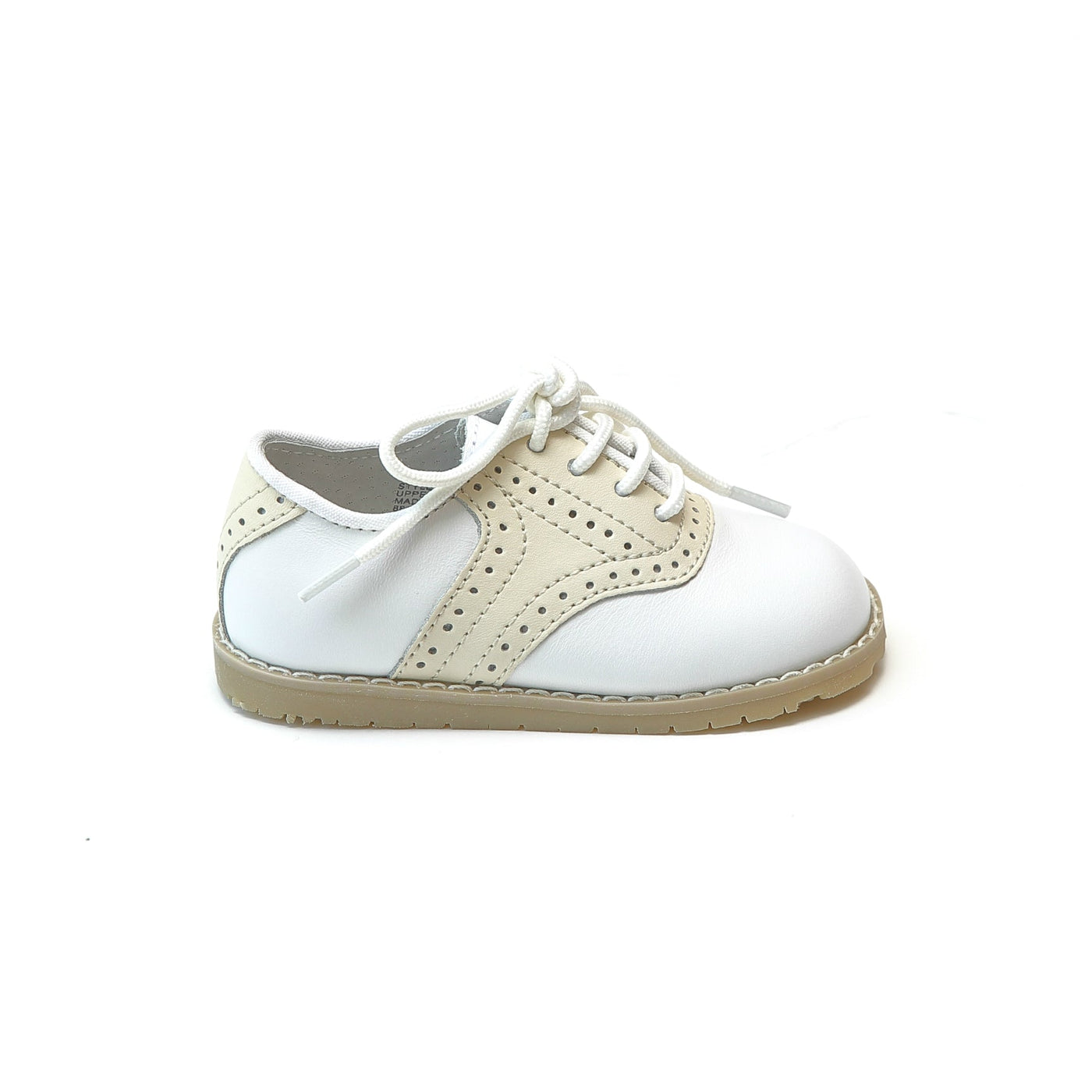 Luke Saddle Shoe White & Beige