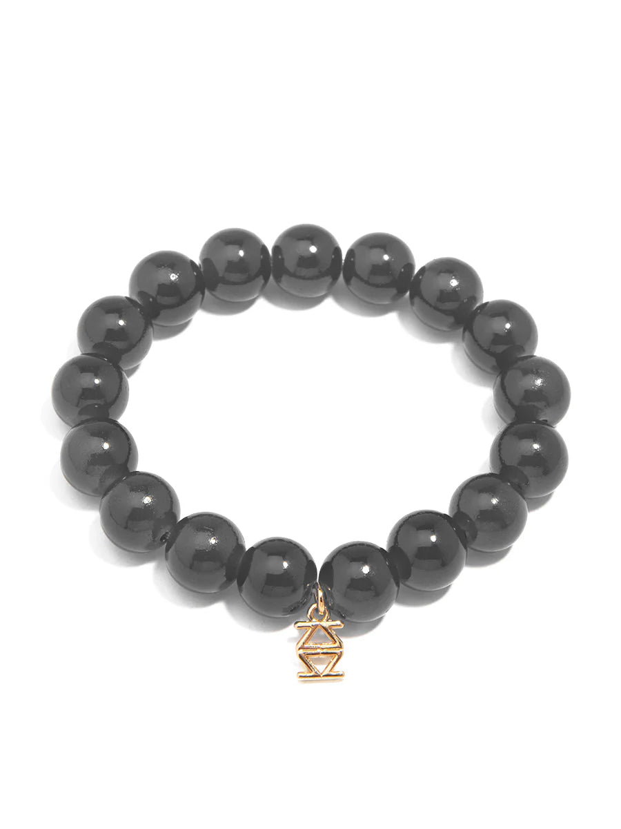 Glass Bead Stretch Bracelet - Various Colors