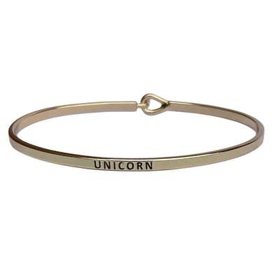 Gold Hook Bracelet Inspirational Assorted Engravings