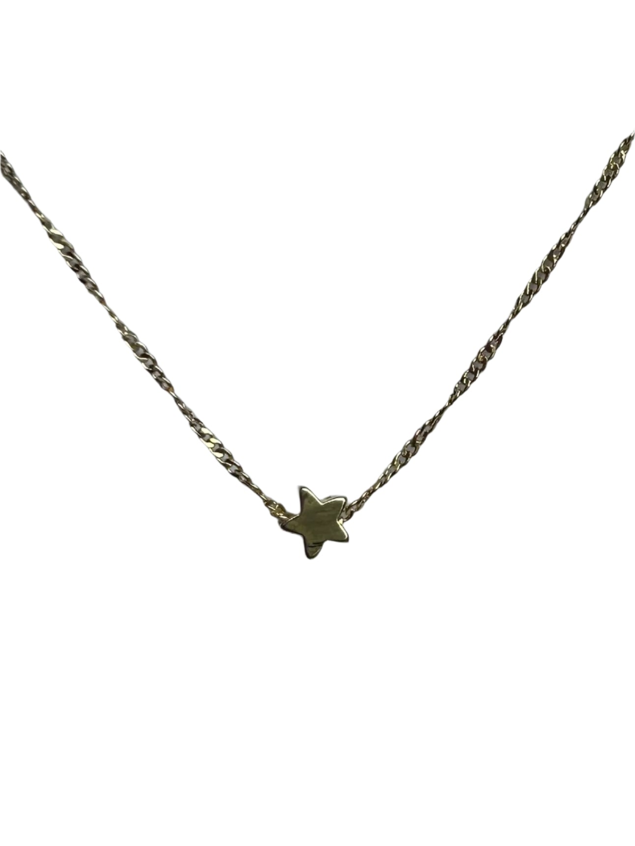 Gold Star With Chain Necklace