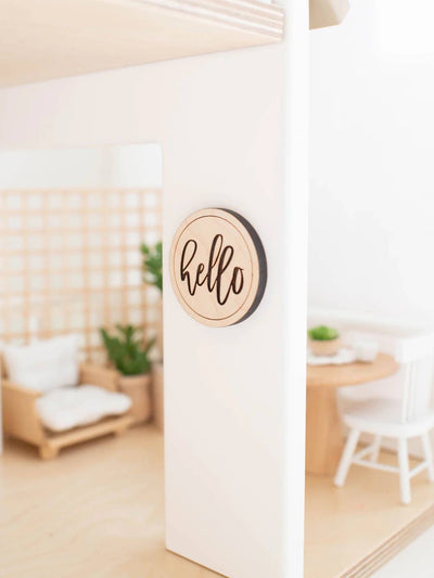 Dollhouse Wood Wall Sign | Three Styles: Home Sweet Home