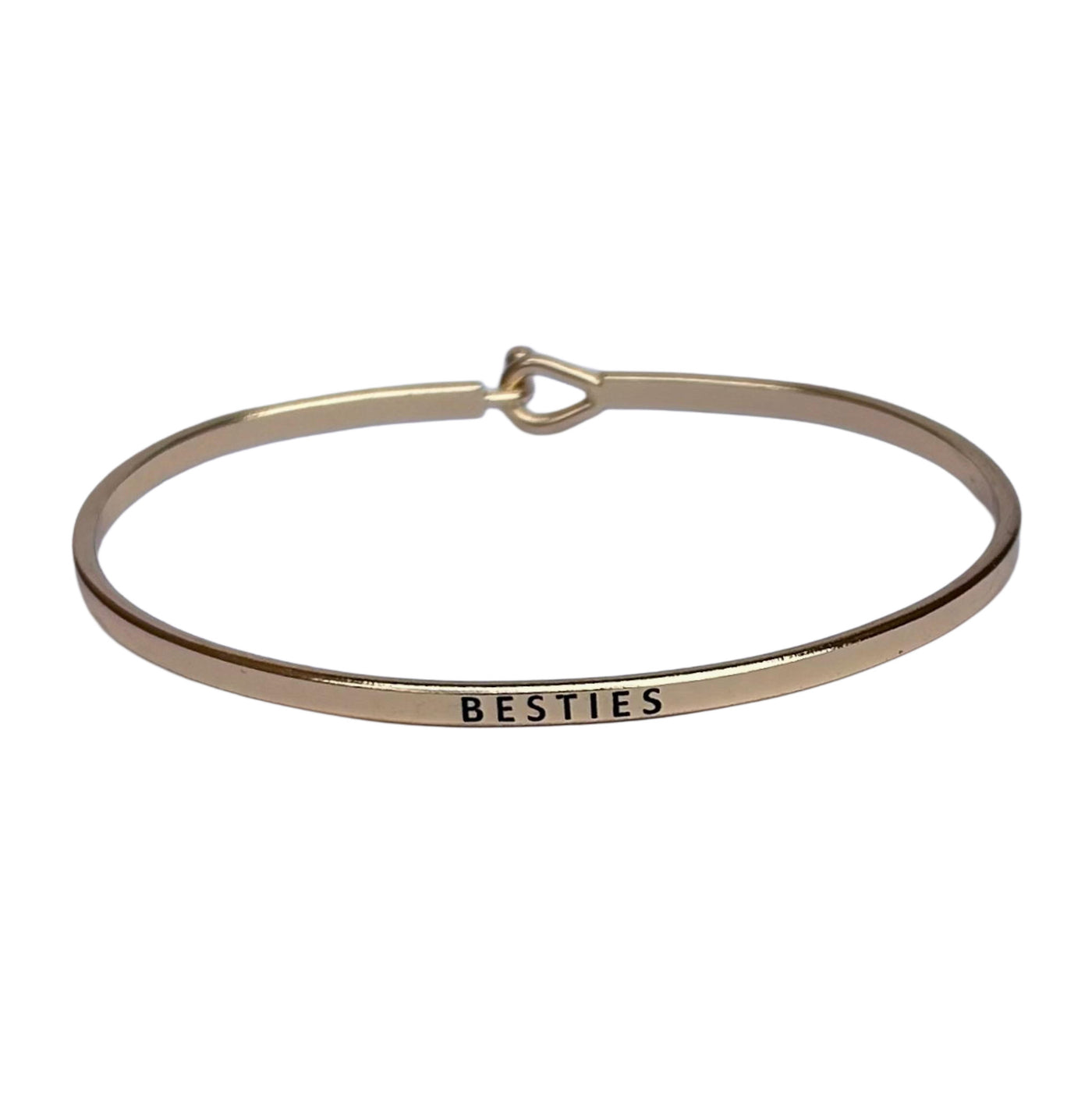 Gold Hook Bracelet Inspirational Assorted Engravings
