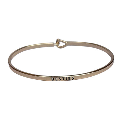 Gold Hook Bracelet Inspirational Assorted Engravings