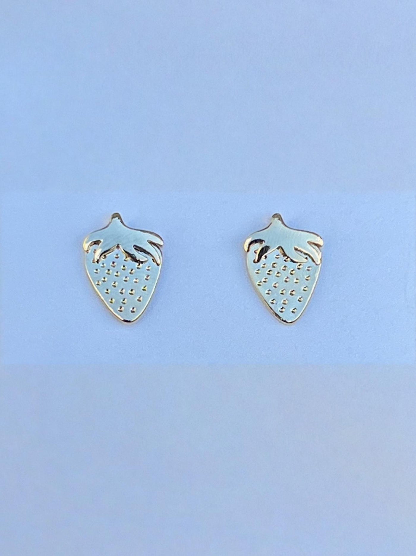Gold Strawberry Earrings