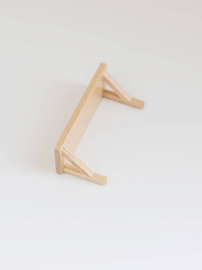 Dollhouse Bracketed Wall Shelf | Two Finishes: Natural Wood