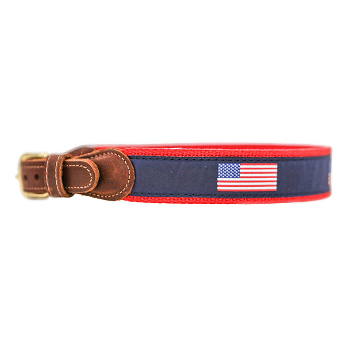 Buddy Belt American Flags on Navy