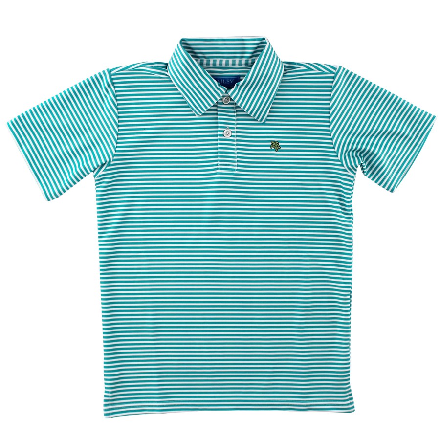 Henry Stripe Performance Polo Ocean