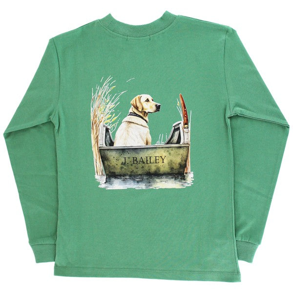 LS GreenLogo Tee Dog in Boat