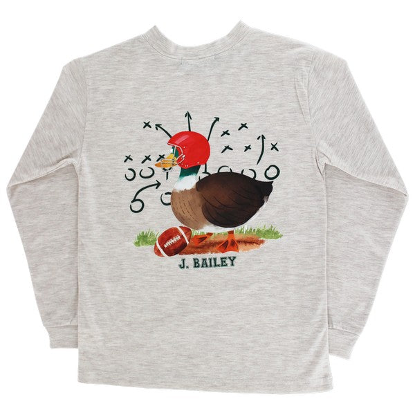 LS Oatmeal Logo Tee Football Duck