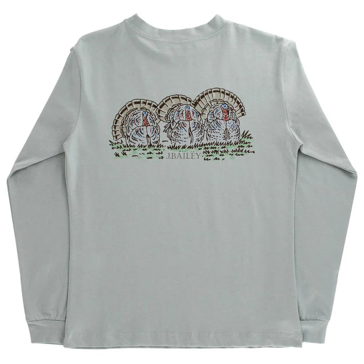 Long Sleeve Logo Tee Turkey on Sage