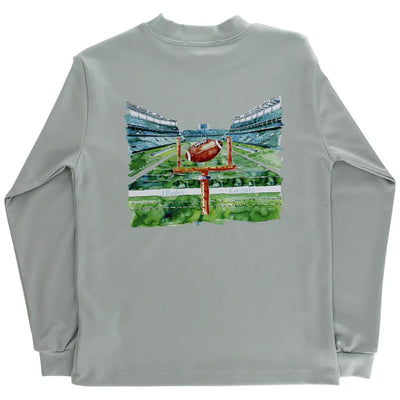 Performance Long Sleeve Logo Tee Football on Sage