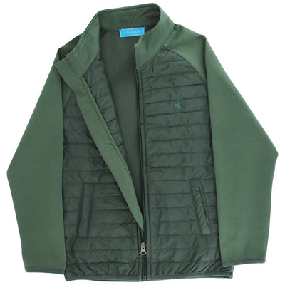 Quilted Bomber Jacket Green