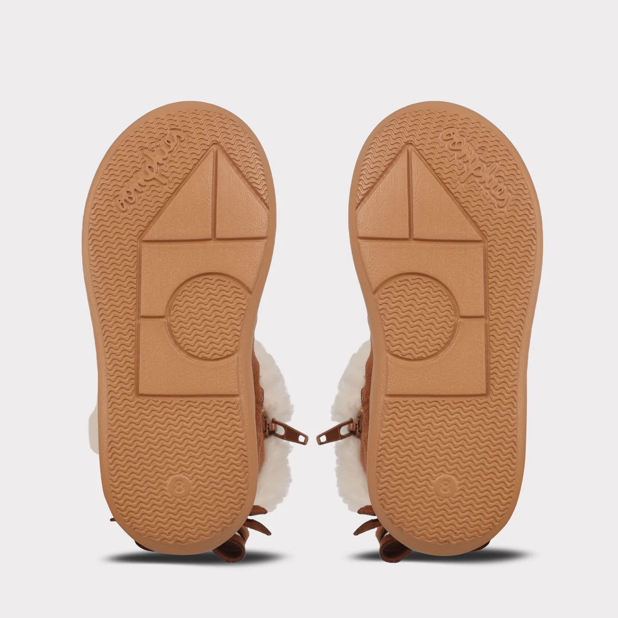 Daniela Girls Zip Up Boot in Chestnut