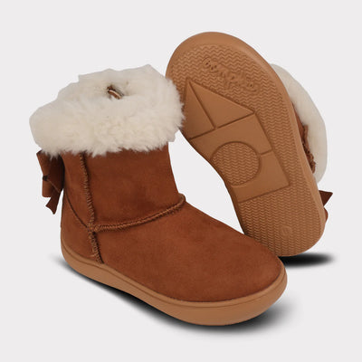 Daniela Girls Zip Up Boot in Chestnut