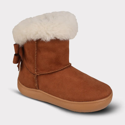 Daniela Girls Zip Up Boot in Chestnut