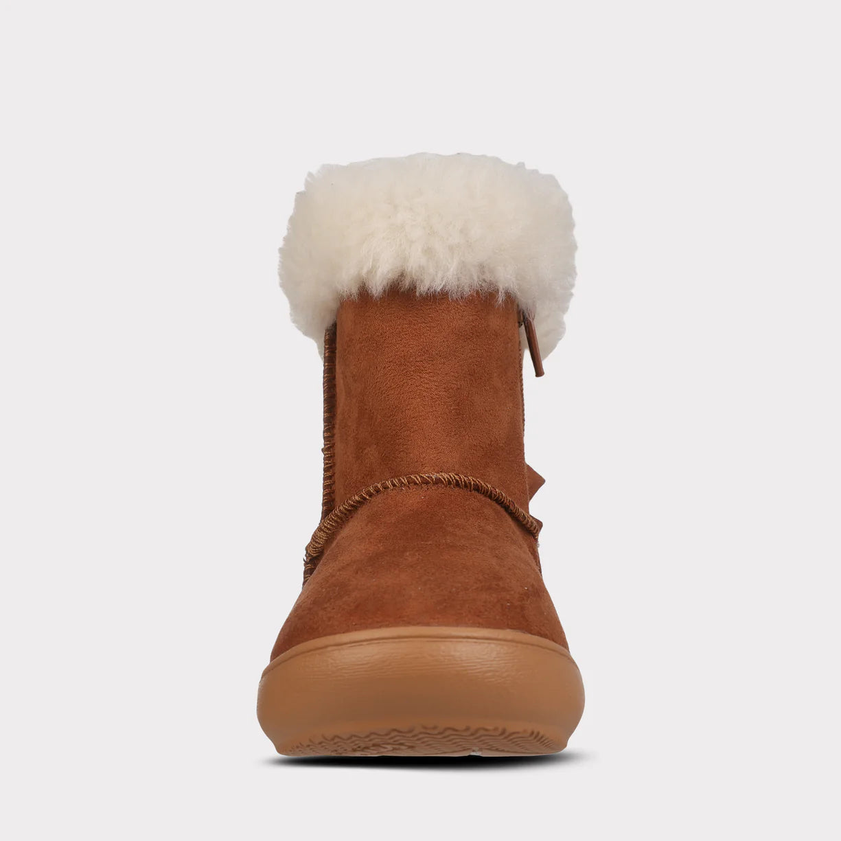 Daniela Girls Zip Up Boot in Chestnut