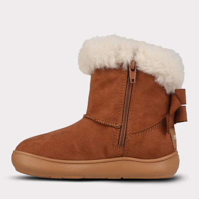 Daniela Girls Zip Up Boot in Chestnut
