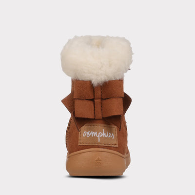 Daniela Girls Zip Up Boot in Chestnut