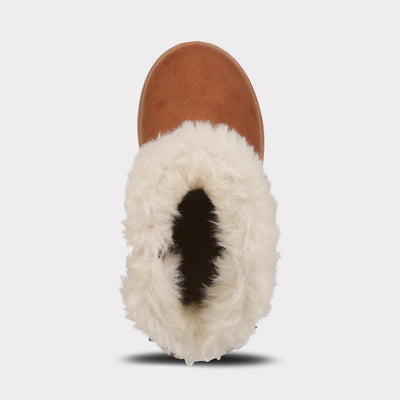 Daniela Girls Zip Up Boot in Chestnut