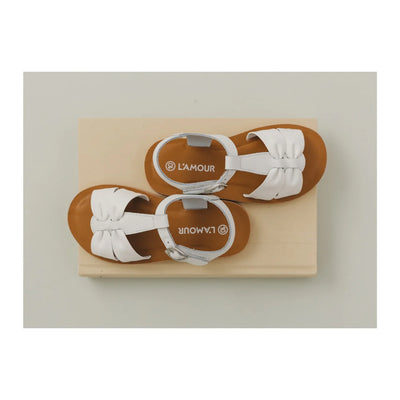 Calista Ruched Sandal White